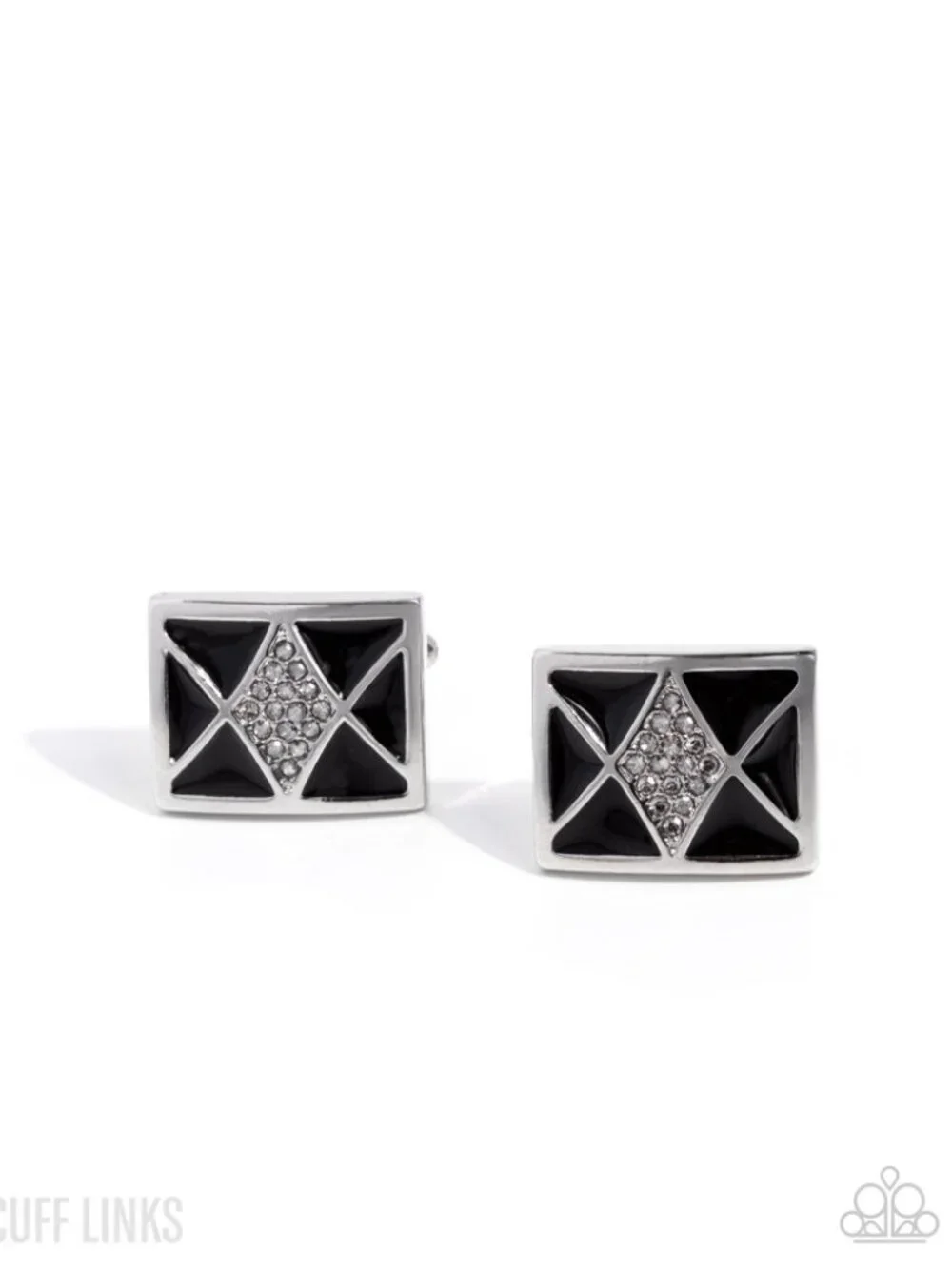 Iconic Invitation - Black Cuff Links - Paparazzi Accessories